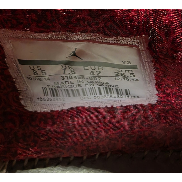 Nike Air Jordan 20 XX Retro Stealth Black Varsity Red 310455-002 Size 8.5 Men's - Picture 6 of 7